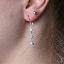 Load image into Gallery viewer, Apatite Earrings with Genuine Silver Hooks