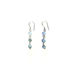 Apatite Earrings with Genuine Silver Hooks