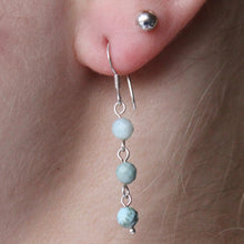 Load image into Gallery viewer, Apatite Earrings with Genuine Silver Hooks