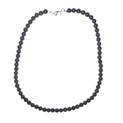 Long black Agate orb necklace.