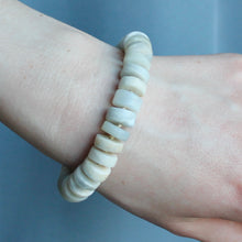 Load image into Gallery viewer, White Moonstone bracelet with silver clasp